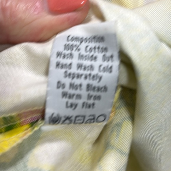 Manuela Moore Circle Floral Yellow Skirt SZ M w beading and sequins novelty EUC - Picture 7 of 8